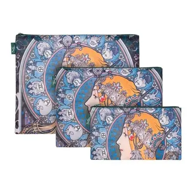 Set 3 taštiček Mucha Zodiac