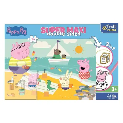 Oboustranné puzzle Prasátko Peppa SUPER MAXI 24 dílků