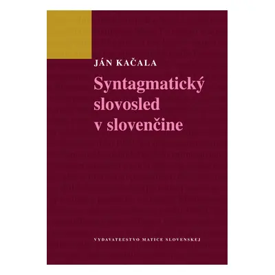 Syntagmatický slovosled v slovenčine