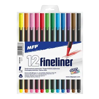 Trojhranný popisovač Fineliner set 12ks