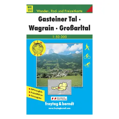 191 Gasteinertal, Wagrain, Raurisertal, Grossarltal 1:50 000