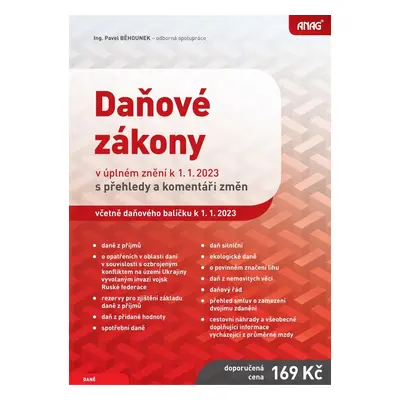 Daňové zákony v úplném znění k 1. 1. 2023