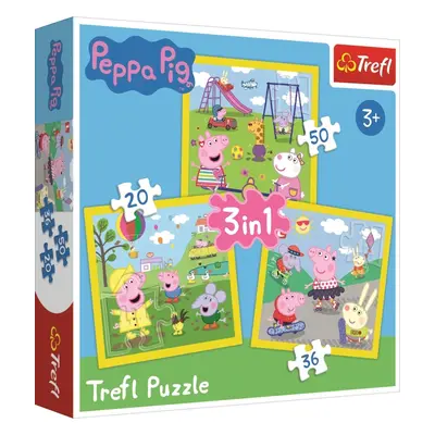 Puzzle Prasátko Peppa 3v1