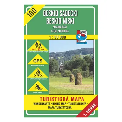 Beskid Sadecki Beskid Niski Západná časť 1:50 000