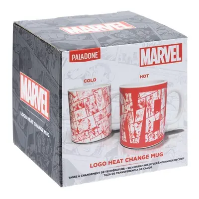 Hrnek měnící Marvel logo