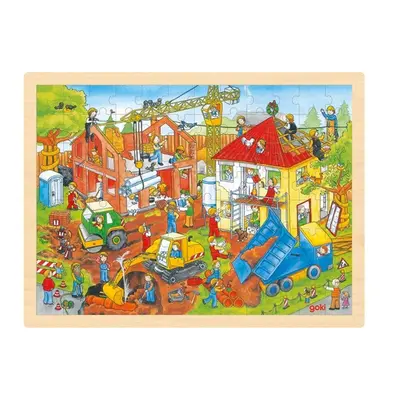 Dřevěné puzzle Na staveništi 96 dílků