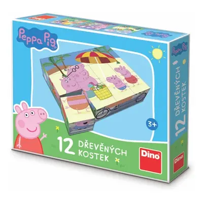 Dřevěné kostky Peppa Pig