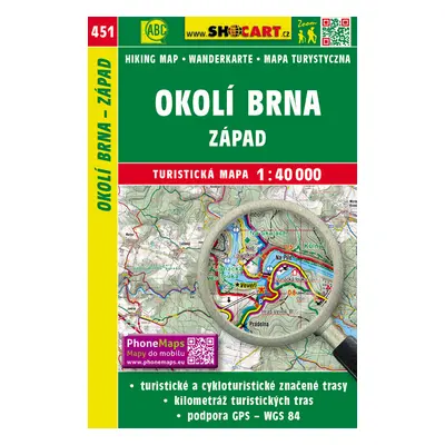 Okolí Brna - západ 1:40 000