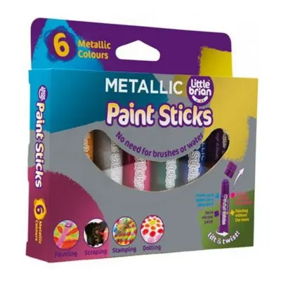 LITTLE BRIAN PAINT STICKS metalické barvy, 6-pack