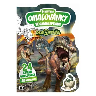 Tvarované omalovánky se samolepkami Dinosauři