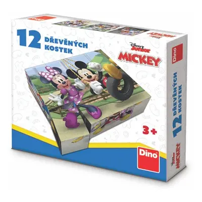 Dřevěné kostky Mickey a Minnie