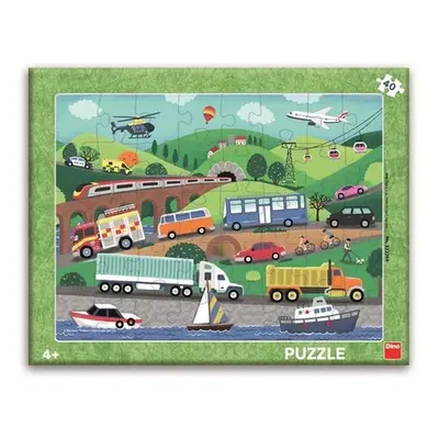 Puzzle 40 Dopravní prostředky deskové