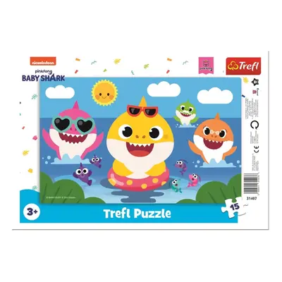 Puzzle Baby Shark: Veselí žraloci 15 dílků