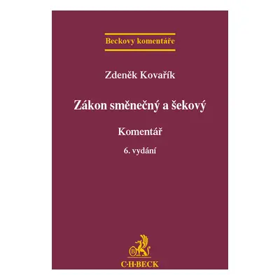 Zákon směnečný a šekový Komentář