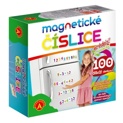 Magnetické číslice na lednici 100 dílků