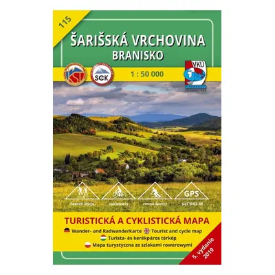 Šarišská vrchovina Branisko 1:50 000