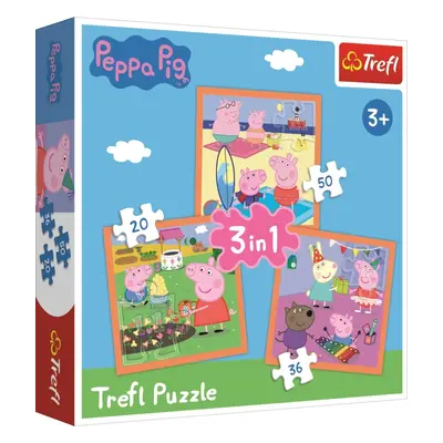 Puzzle Prasátko Peppa Úžasné nápady 3v1