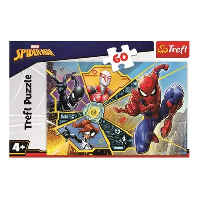 Puzzle Spiderman Na síti 60 dílků