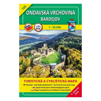 Ondavská vrchovina Bardejov 1 : 50 000 (2018)