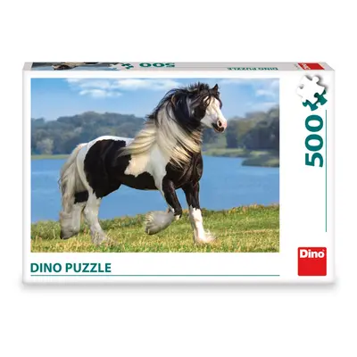 Puzzle 500 Černobílý kůň