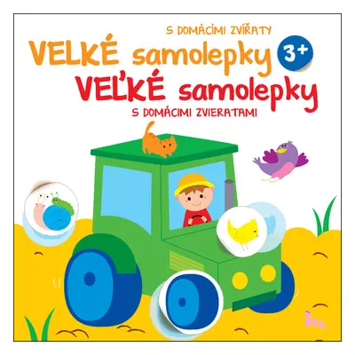 Velké samolepky s domácími zvířaty Traktor