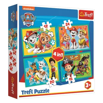 Puzzle Tlapková patrola Šťastný tým 4v1