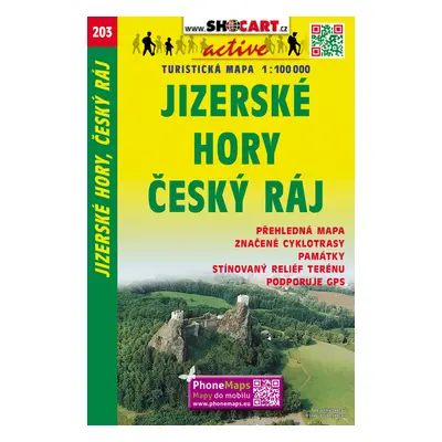 Jizerské hory, Český ráj 1:100 000