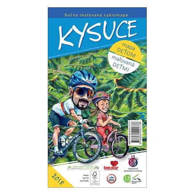 Ručne maľovaná cyklomapa Kysuce