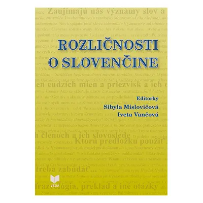 Rozličnosti o slovenčine