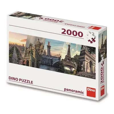 Puzzle 2000 Paříž koláž panoramic