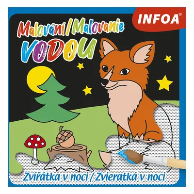 Malování/Maľovanie vodou Zvířátka v noci/Zvieratká v noci