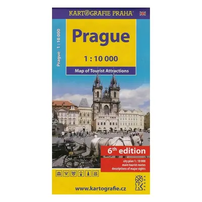 Prague - Mapa turistických zajímavostí 1:10 000