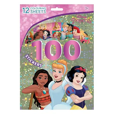 100 samolepek s omalovánkovými listy Disney Princezny