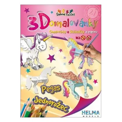 3D omalovánky Pegas, jednorožec