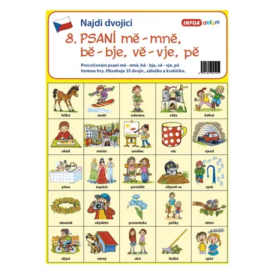 Najdi dvojici 8 Psaní mě, mně, bě, bje, vě, vje, pě