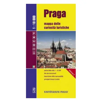 Praga Mappa delle curiositá turistische 1:10 000