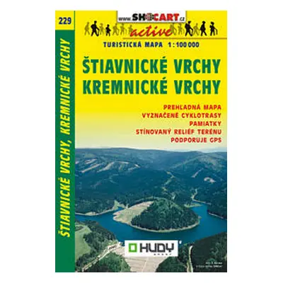 Štiavnické vrchy, Kremnické vrchy 1:100 000