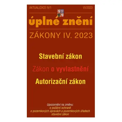 Aktualizace IV/1 2023 – Stavební zákon