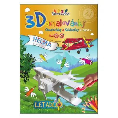 3D omalovánky Letadlo