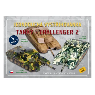 Jednoduchá vystřihovánka Tanky - Challenger 2