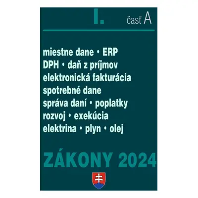 Zákony I A 2024 daňové zákony