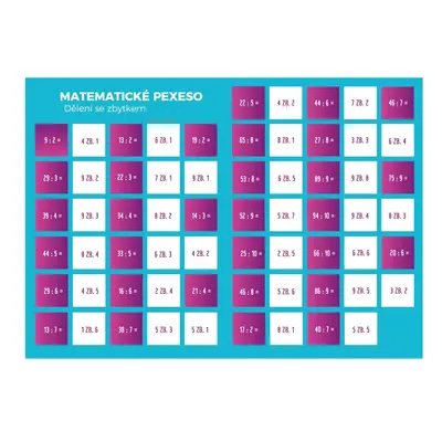 Pexeso Matematika dělení se zbytkem