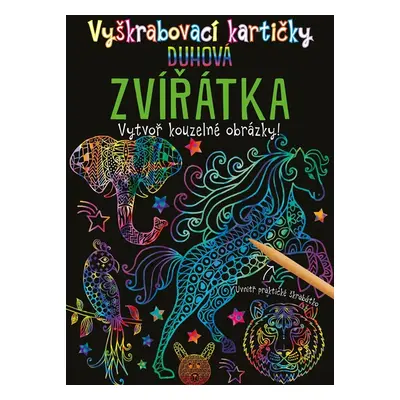 Vyškrabovací kartičky DUHOVÁ ZVÍŘÁTKA