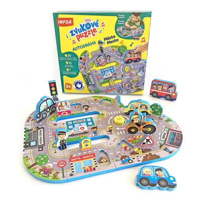 Zvukové puzzle Autodráha Město/Mesto