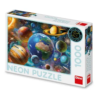 Puzzle 1000 Planety neon