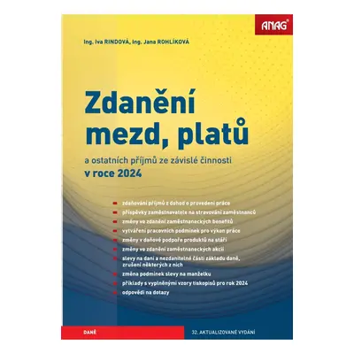 Zdanění mezd, platů a ostatních příjmů ze závislé činnosti v roce 2024