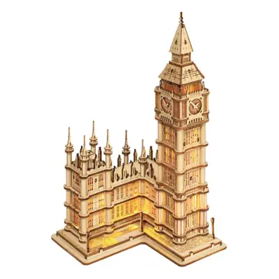 3D dřevěné puzzle svítící Big Ben