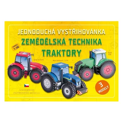 Jednoduchá vystřihovánka Zemědělská technika Traktory