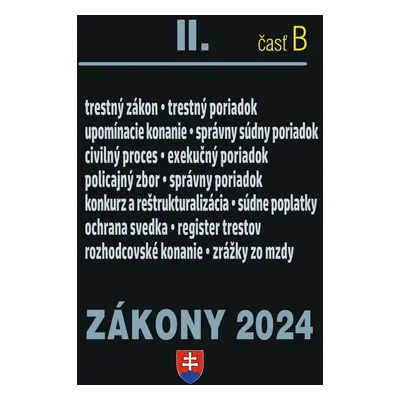 Zákony 2024 II B Trestné právo a súdne spory