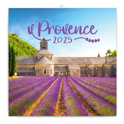 Poznámkový kalendář Provence 2025 - nástěnný kalendář